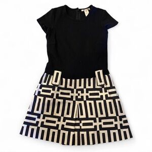 Alice + Olivia Geometric Print Short Sleeve Mini Dress